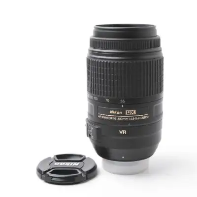 Nikon AF-S DX 55-300/4.5-5.6G ED VR, Svart BEGAGNAD