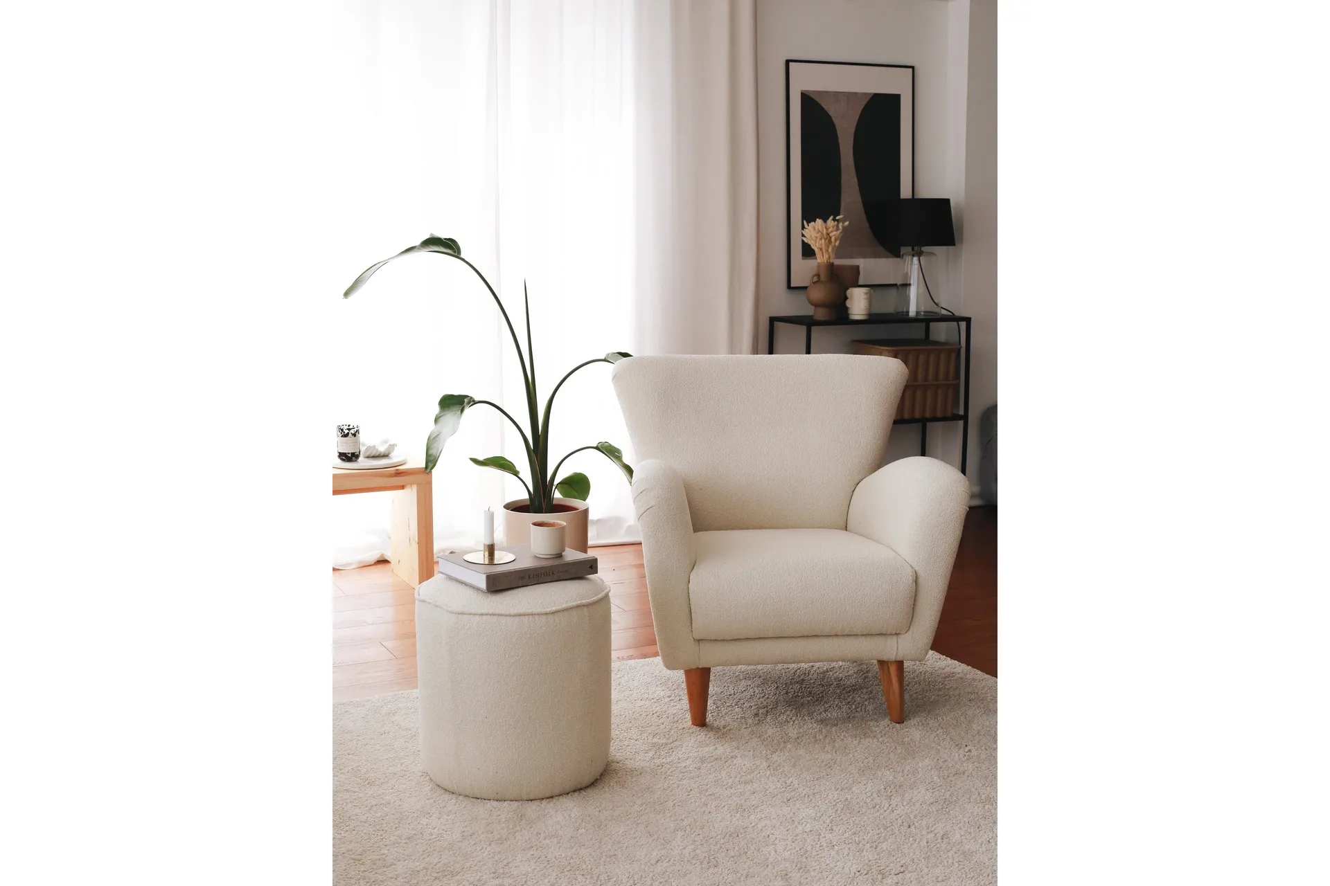 Patwa Teddy Fåtölj White