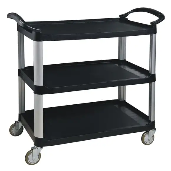 Plastvagn 3-plan 980x530x930 svart