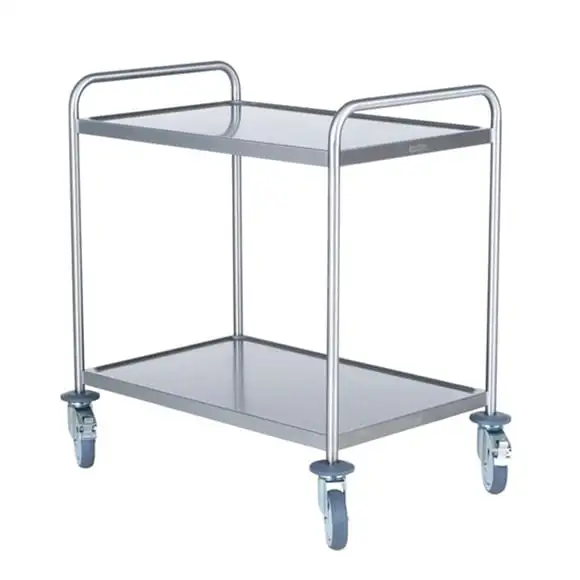 Storköksvagn rostfri med handtag PU-skum hjul 2H 900x550x800mm ex frakt