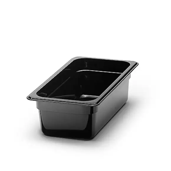 Kantin polycarbonat GN 1/3-100mm svart 3,5L Patina