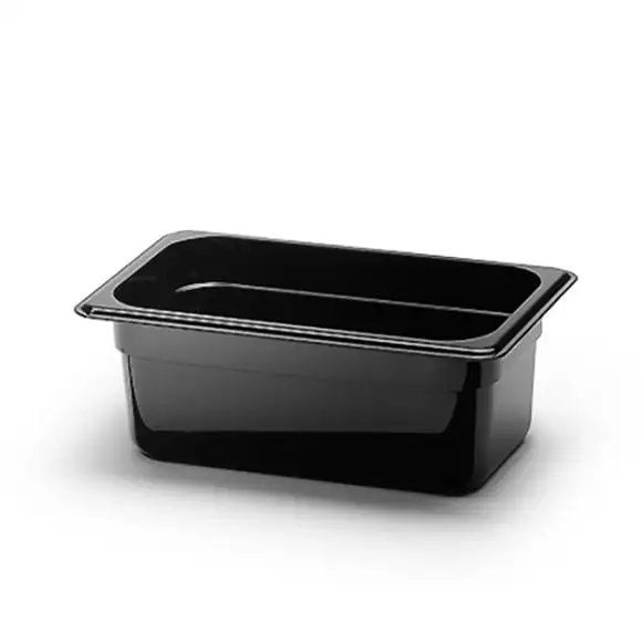 Kantin polycarbonat GN 1/4-100mm svart 2,7L Patina