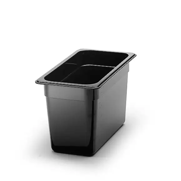 Kantin polycarbonat GN 1/3-200mm svart 7,5L Patina