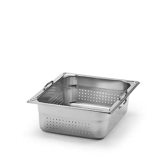Kantin rostfri perforerad GN 1/2-100mm med handtag 6L Patina