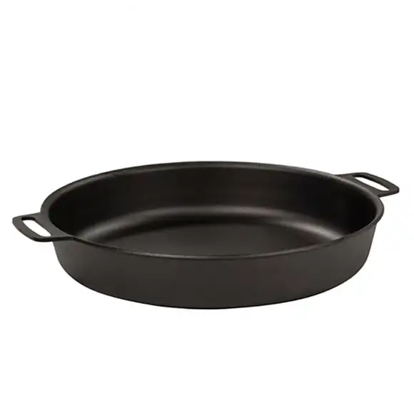Panna kolstål svart rund 28cm Kockums