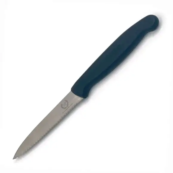 Skalkniv 10cm tandad svart MiseEnPlace