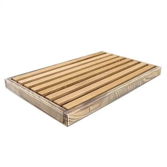Skärbräda med galler till bröd 50x30cm EK Driftwood