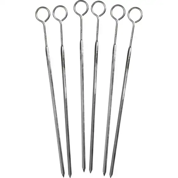 Grillspett rostfri 25cm 6st/frp