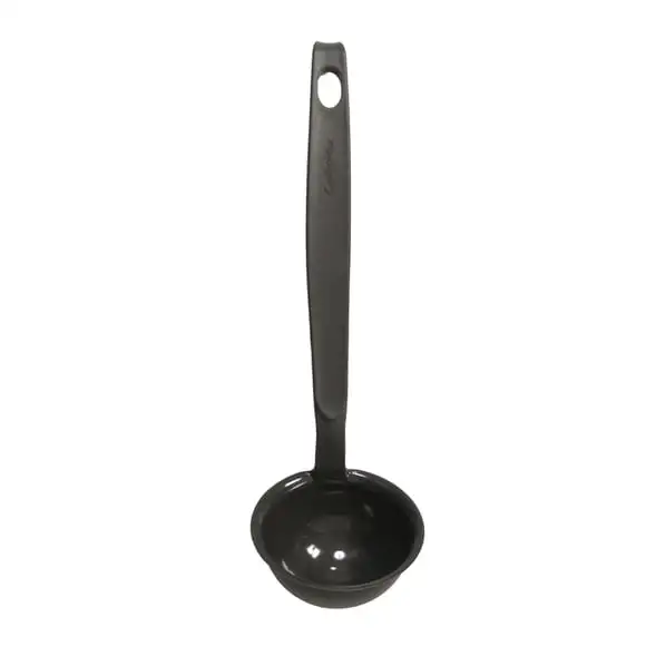 Slev/Ösa plast 28,5cm 10cl svart Gastromax