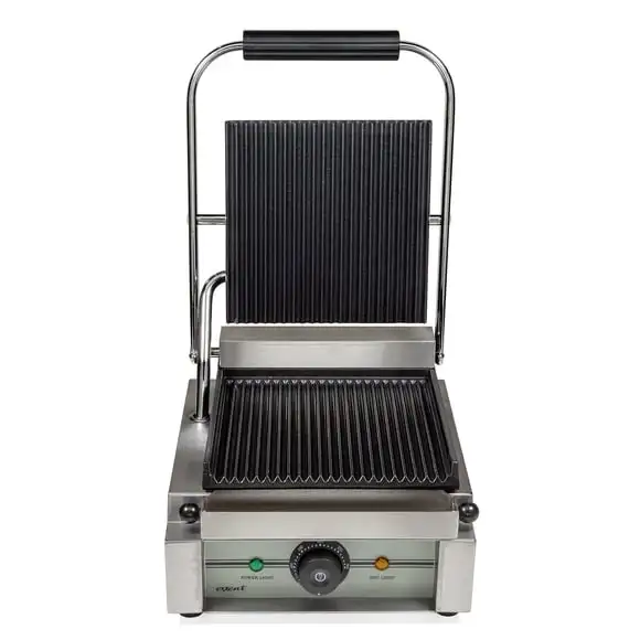 Klämgrill enkel räfflad/räfflad 1-fas 290x395x210mm