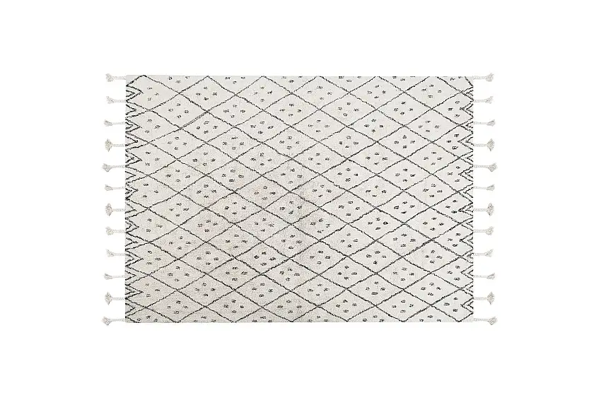 Agadir Bomullsmatta 160x230 cm Svart/Vit