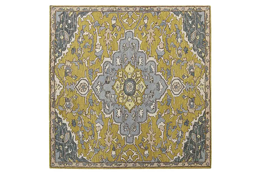 Mucur Ullmatta 200x200 cm Gul