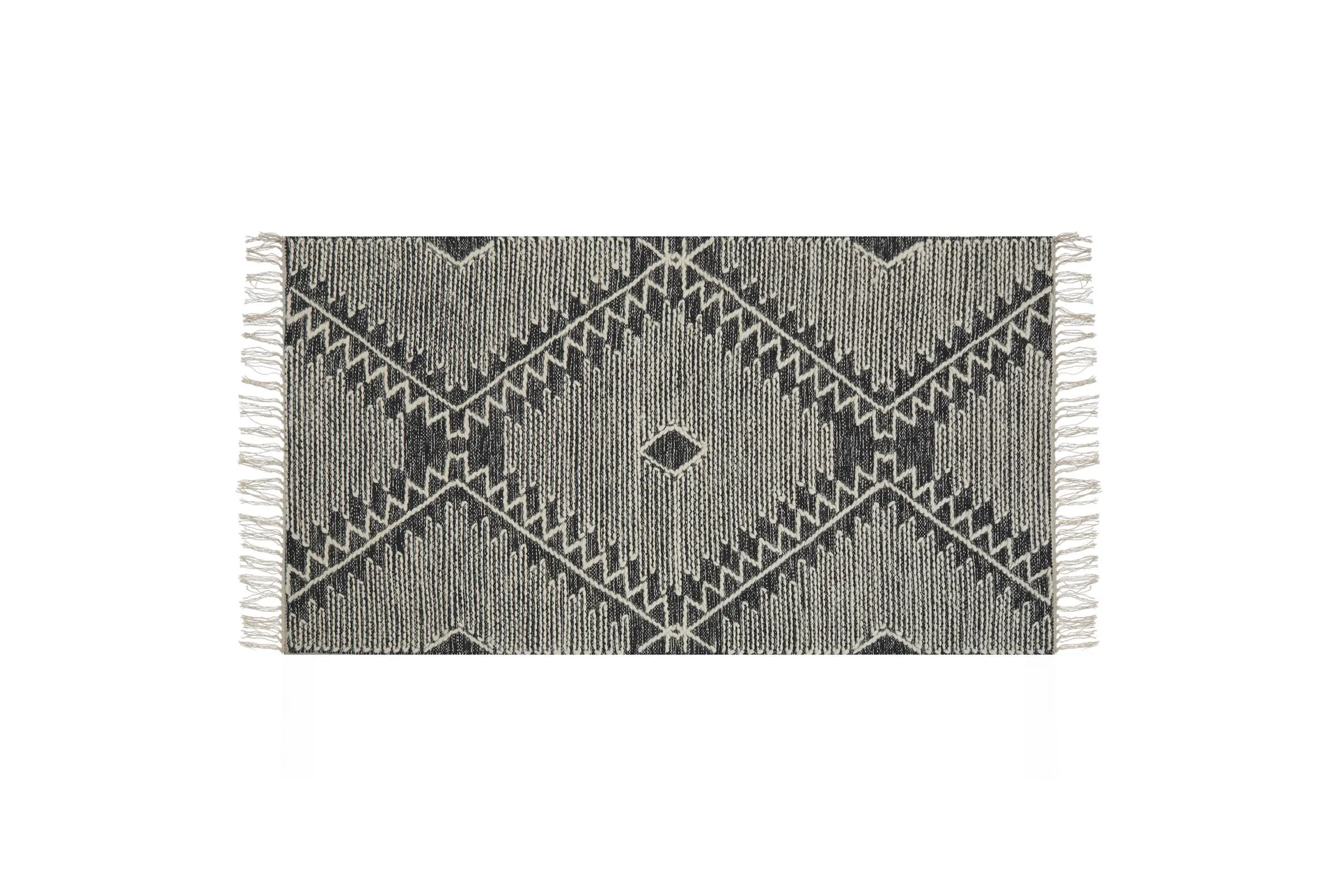 Arbaa Bomullsmatta 80x150 cm Svart/Vit