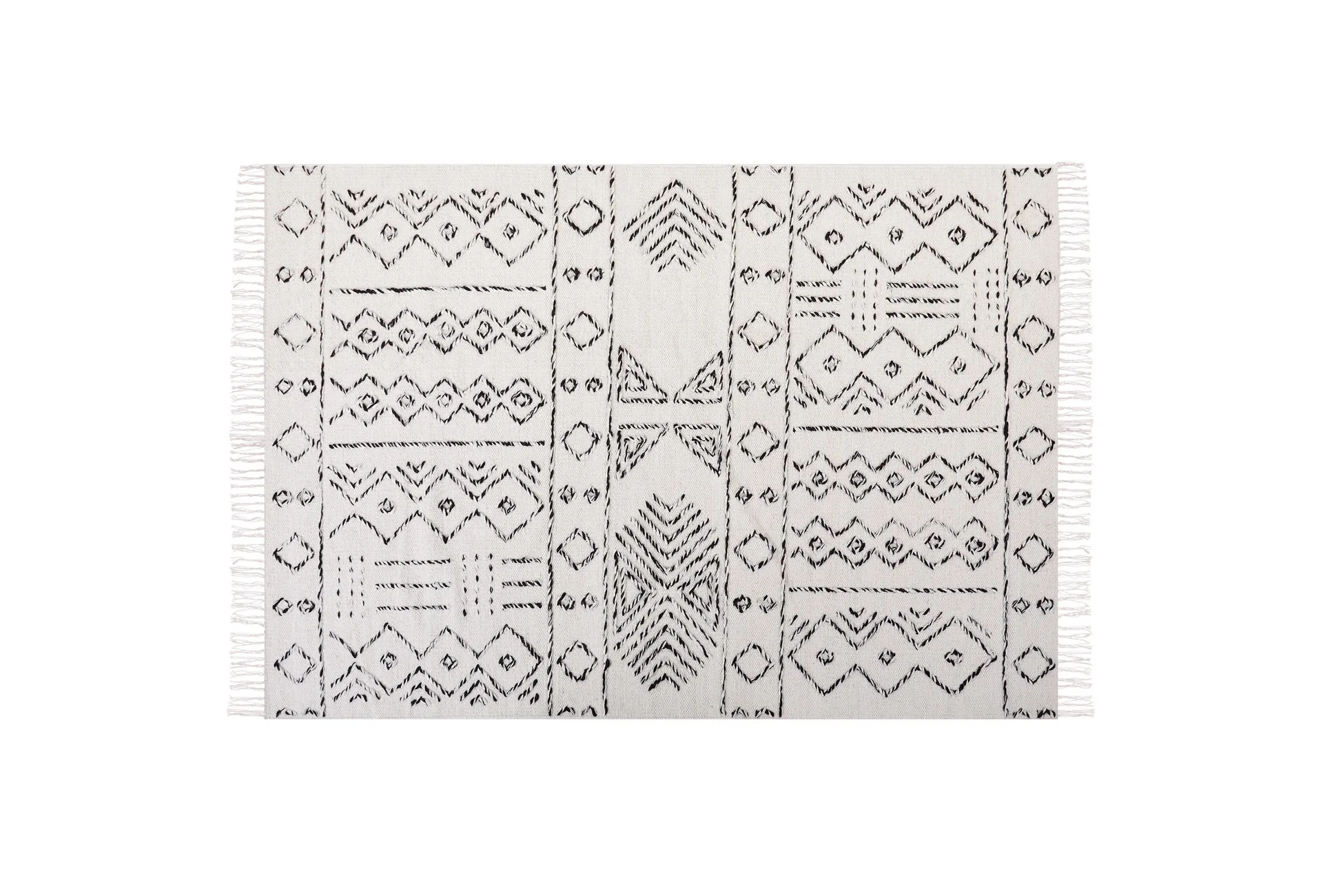 Alkent Ullmatta 160x230 cm Svart/Vit