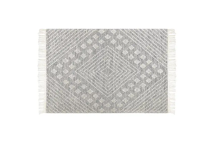 Savur Ullmatta 160x230 cm Svart/Vit