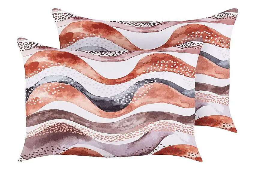 CANNOLE Utomhuskudde 42x60 cm Brun/Vit/Svart