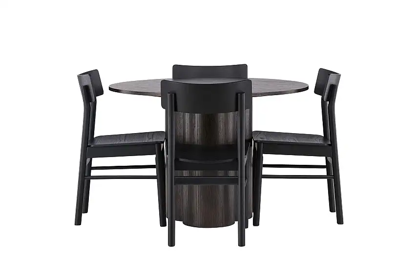 Venture Home Olivia Matgrupp + 4 stolar Mocca
