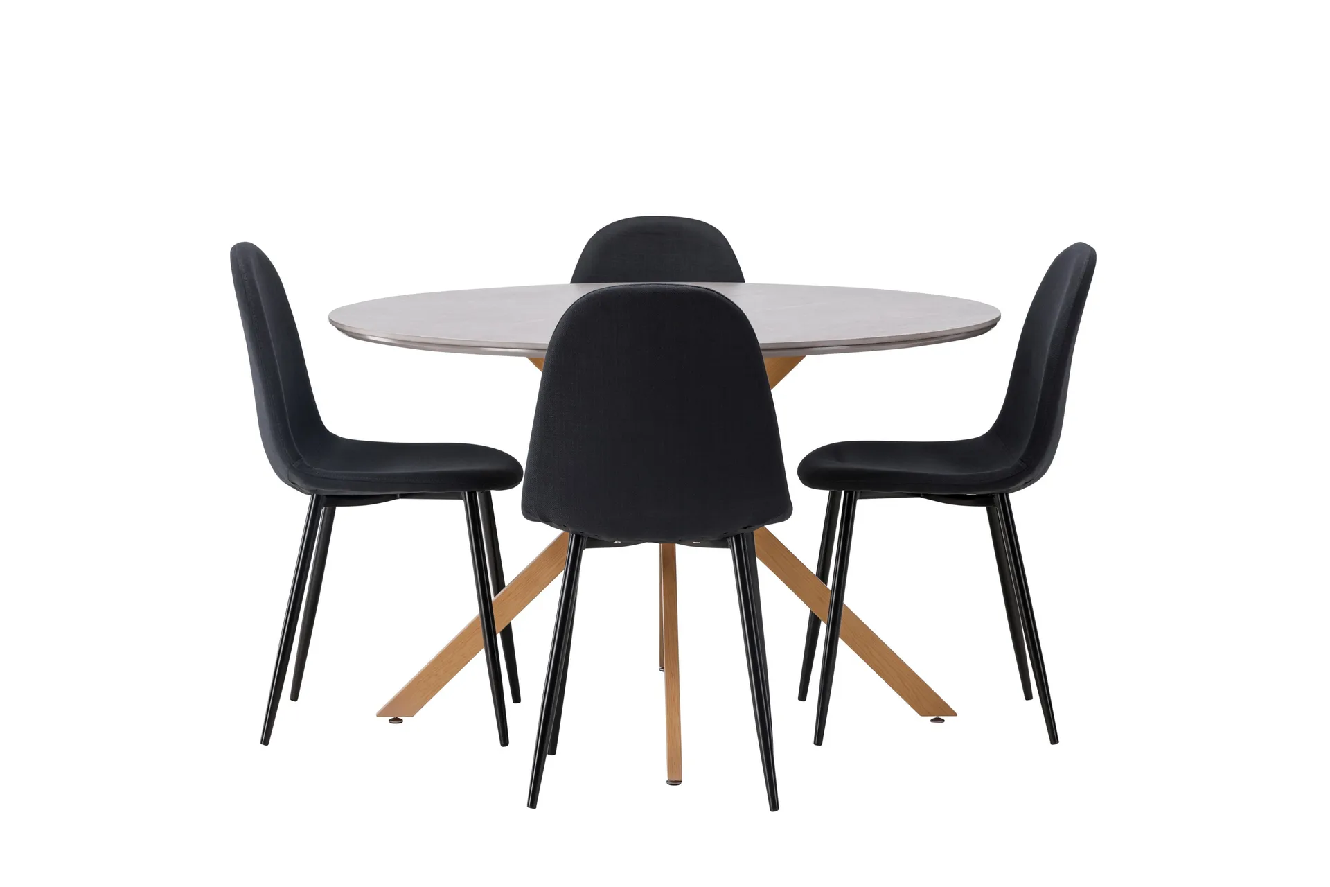 Venture Home Piazza Matgrupp + 4 stolar Rektangulär Grå