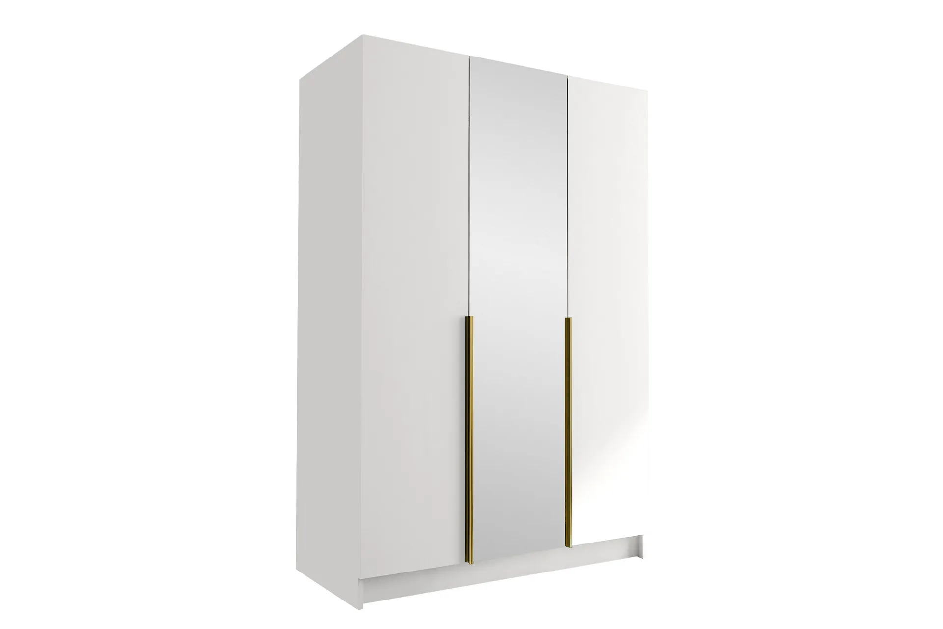 Herrljunga Garderob med Spegel 150 cm Vit/Guld