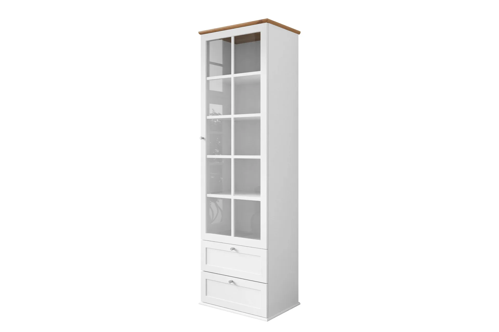 Hammerdal Vitrinskåp 62 cm Vit/Ek