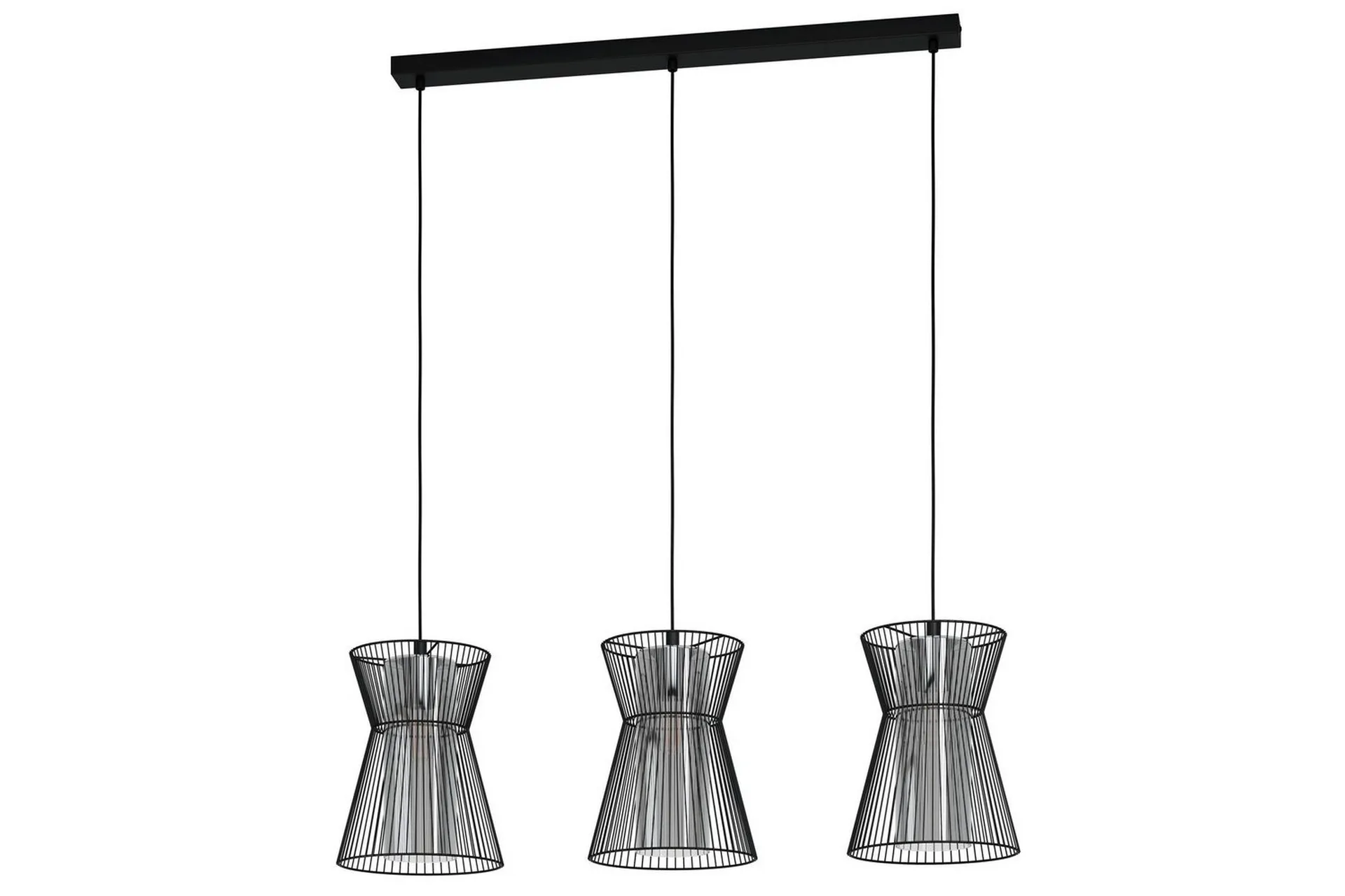 Takpendel Eglo Maseta med 3 Lampor Svart Svart-Transparent