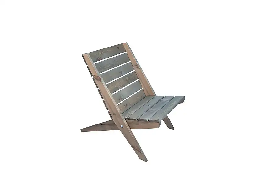 Utestol EcoFurn Granny Furu Oljad Grå