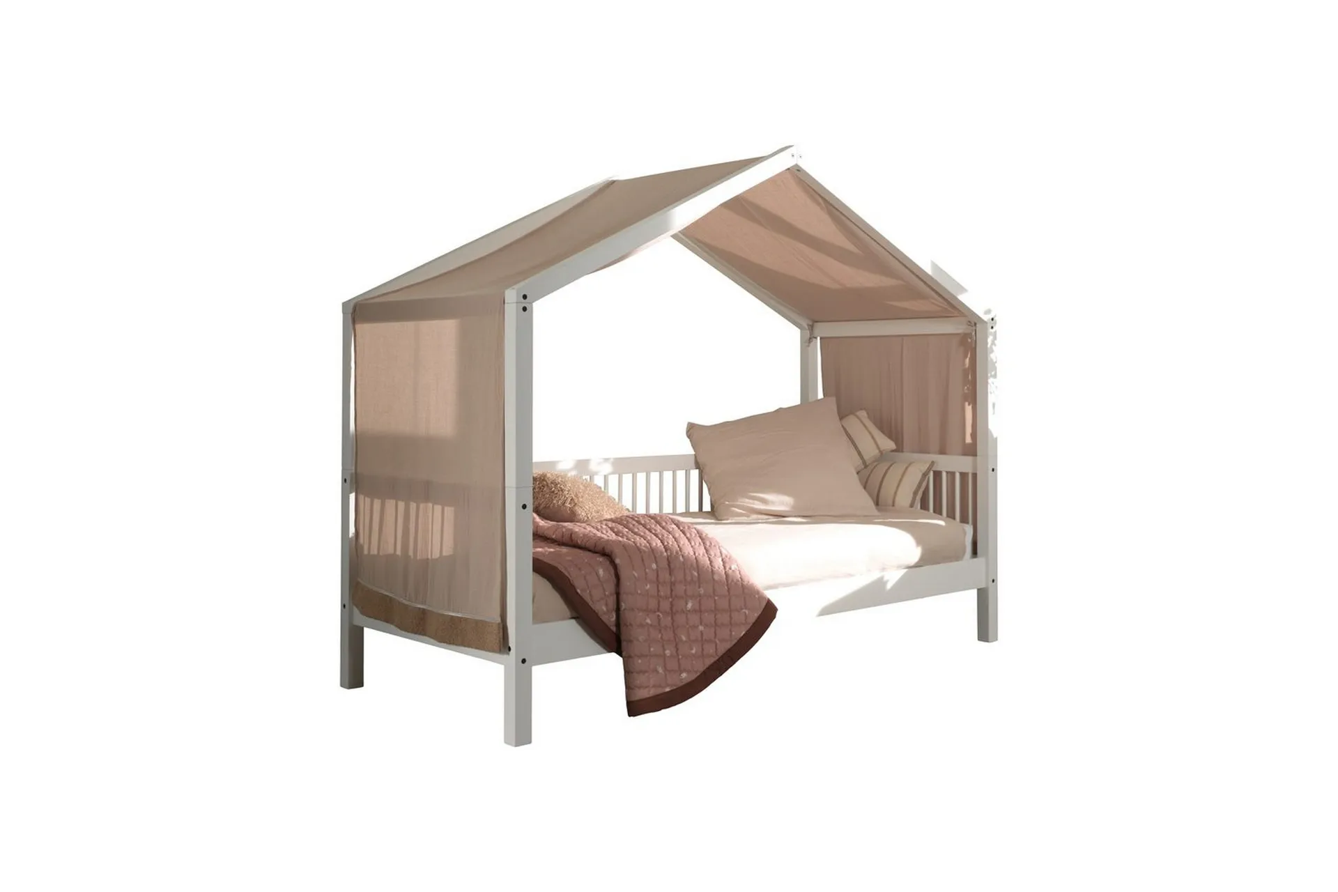 Säng med textil set Forrest Vit Vit