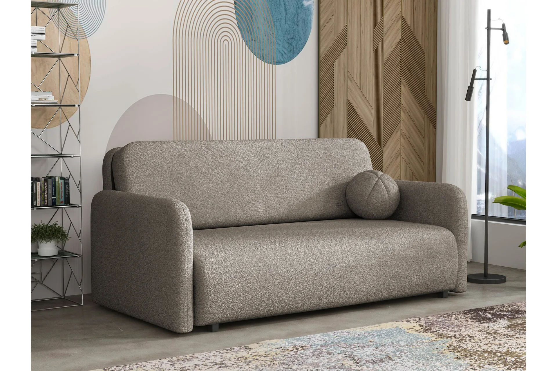 Ajmeri Bäddsoffa 3-sits i Bouclé