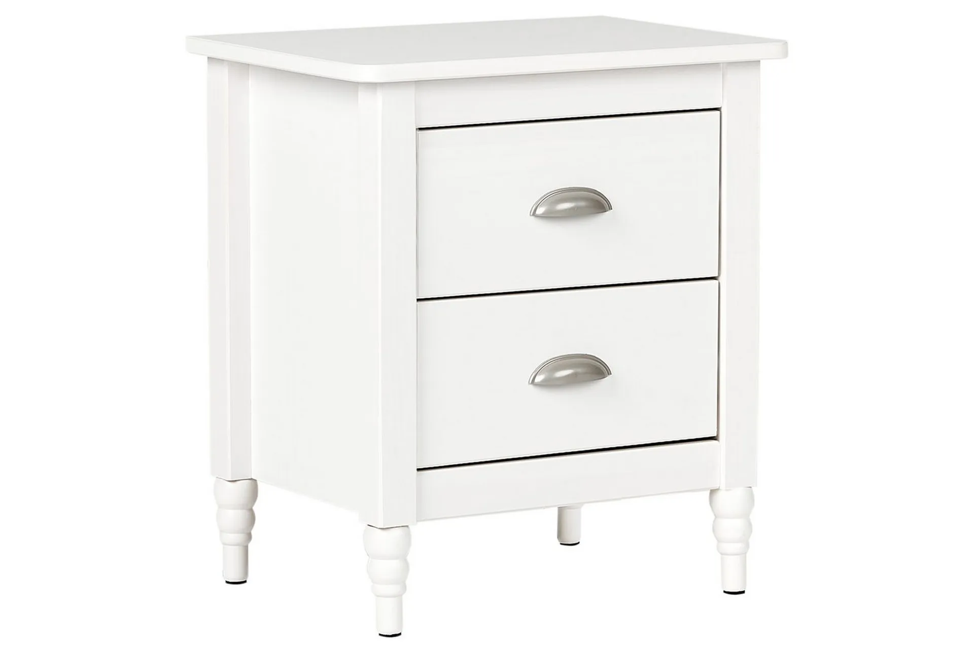 Sängbord Shillington Vit, Silver