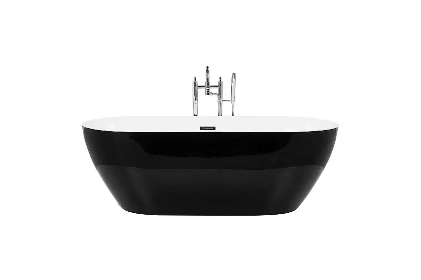 Badkar Carrera Svart/Silver, 75x150x58 cm