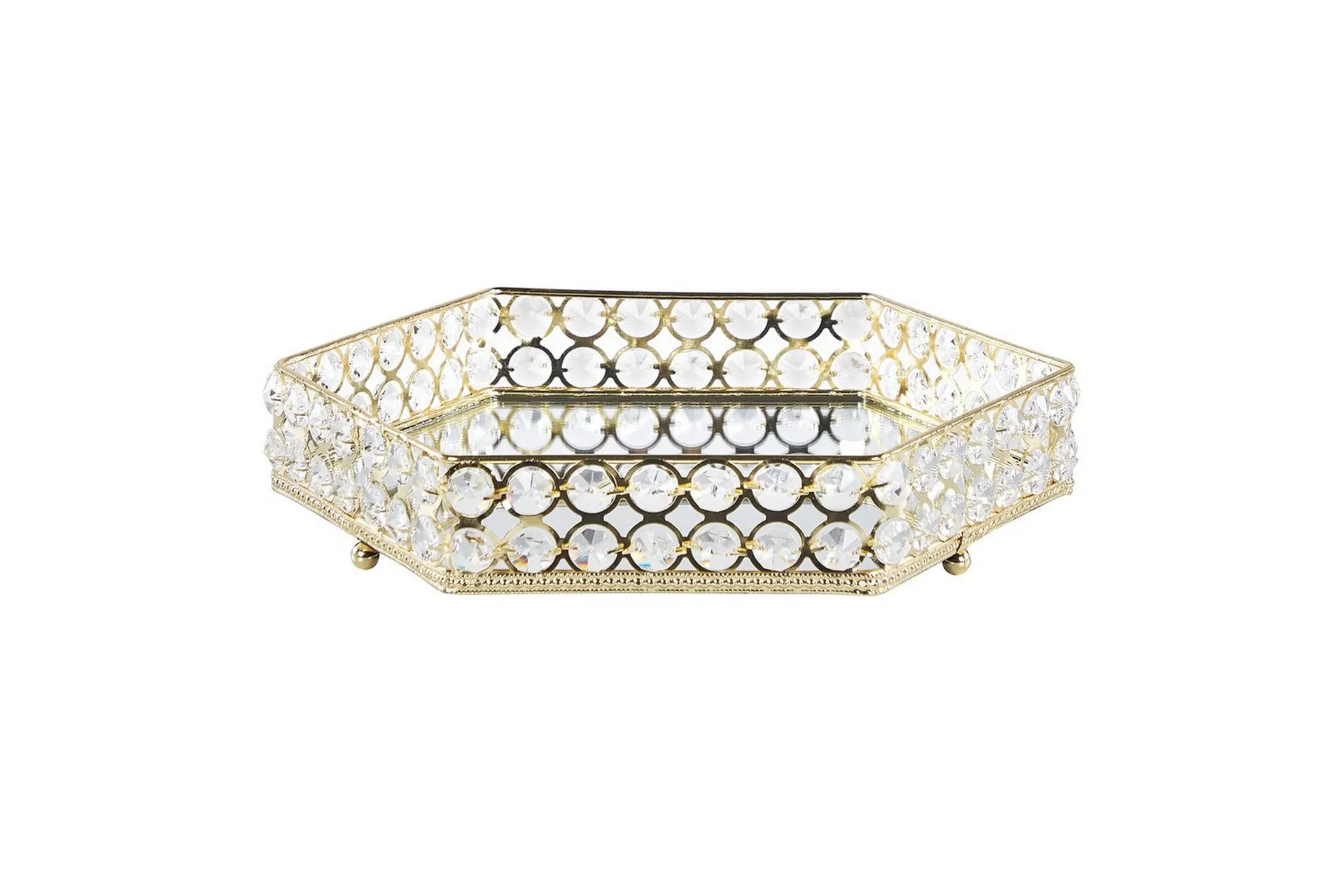 Bricka Vatan Guld, 28x25x6 cm
