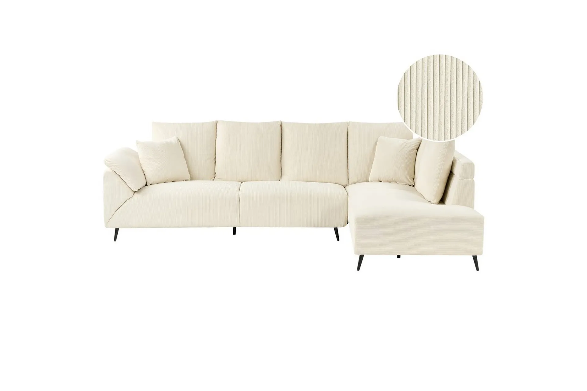 Hörnsoffa Lunner Beige, svart