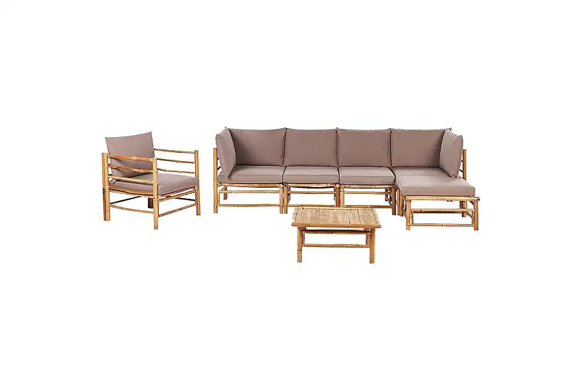 Soffgrupp Cerreto Beige/ljust trä