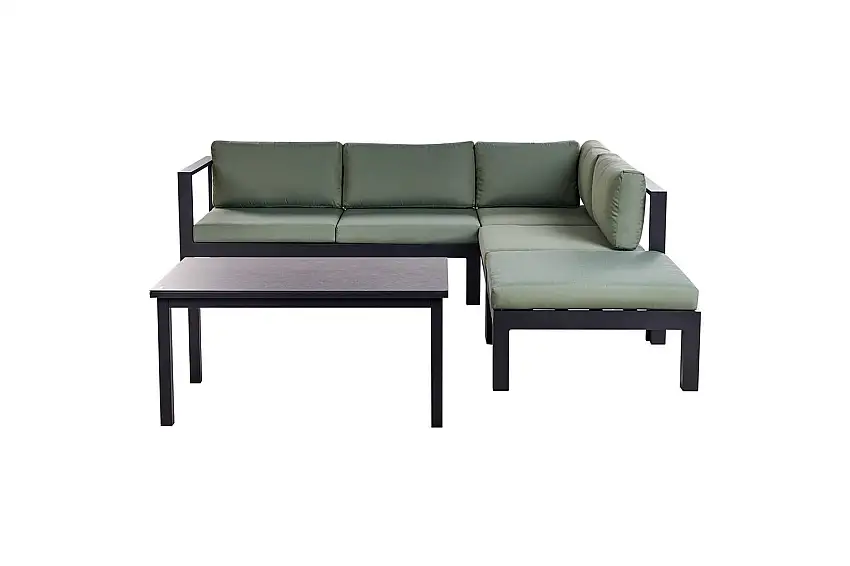 Loungegrupp Messina Grön/svart/grå