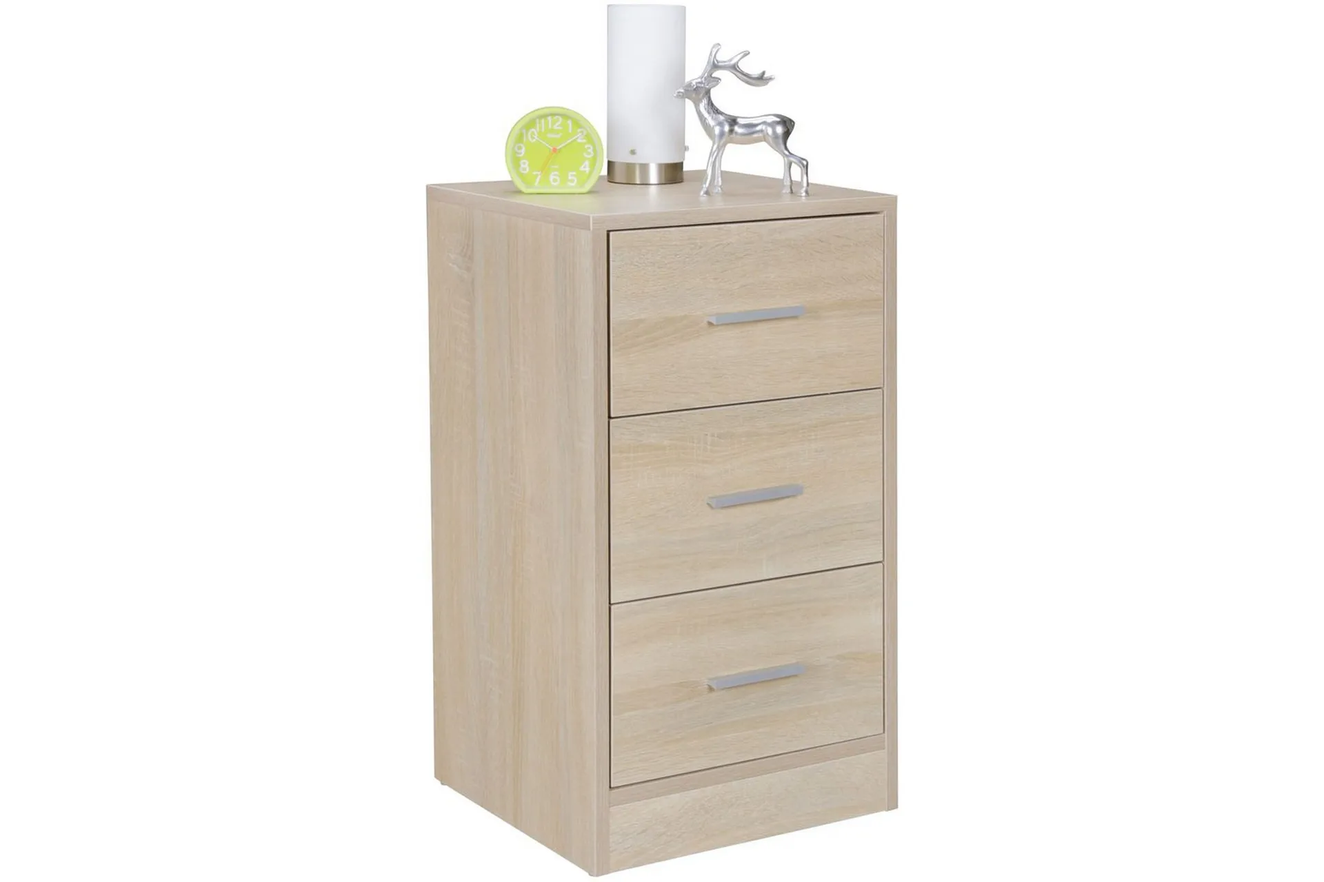 Wohnling Sängbord Wohnling för resårbotten, 68 cm hög och 3 lådor i modern design Sonoma S