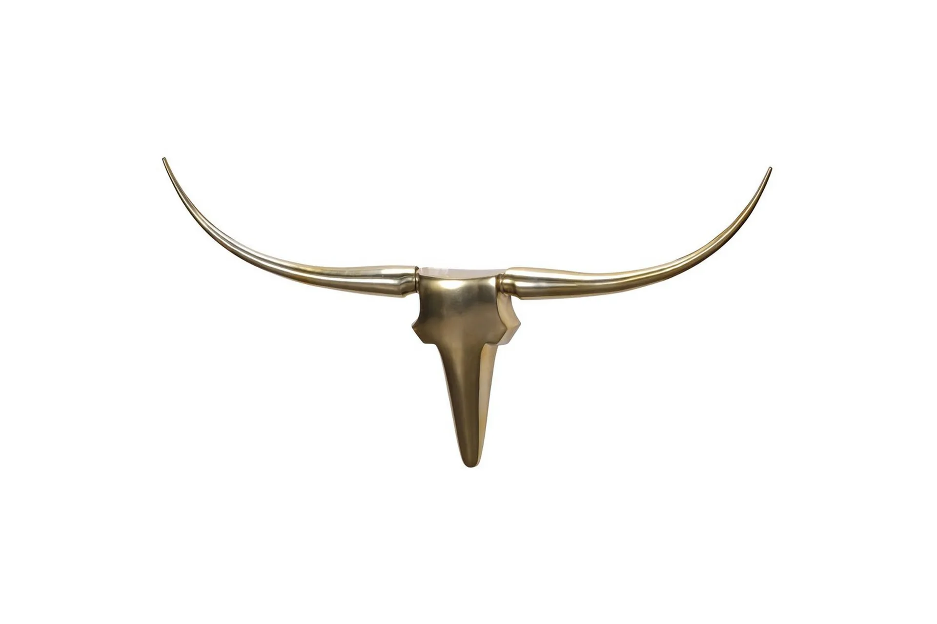 Wohnling Väggdekoration Wohnling Tjur Handpolerad Aluminium Industriell Guld, 125 cm Guld,