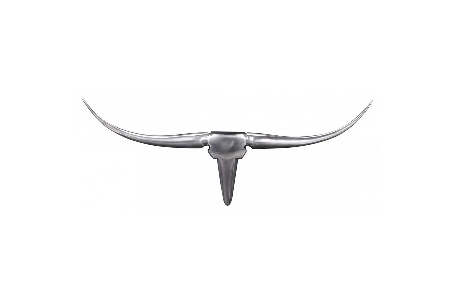 Wohnling Väggdekoration Wohnling Tjur Handpolerad Aluminium Industriell Silver, 75 cm Silv