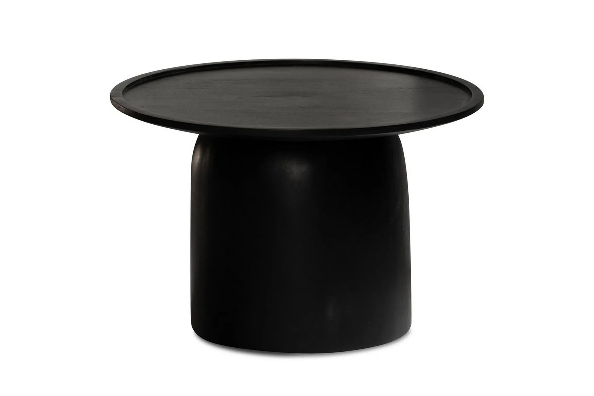 Wohnling Soffbord Wohnling Massivt trä rund 60 cm cylinderstil bas klassisk modern