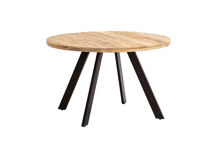 Wohnling Matbord Wohnling rund massivt trä, modern lantlig stil 120 cm 120 cm