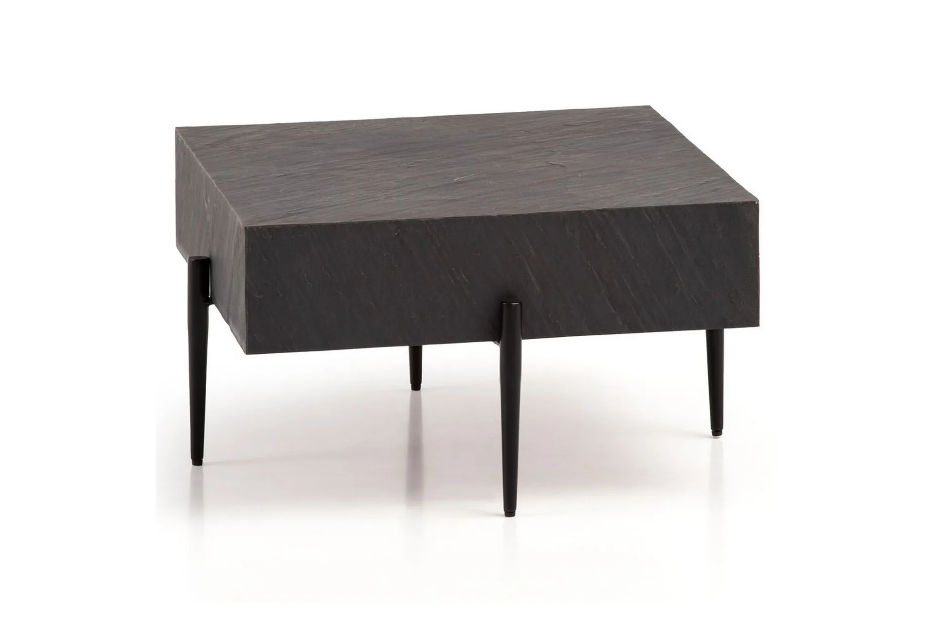 Wohnling Soffbord Wohnling Massivt fyrkantigt trä i modern stenlook, modern