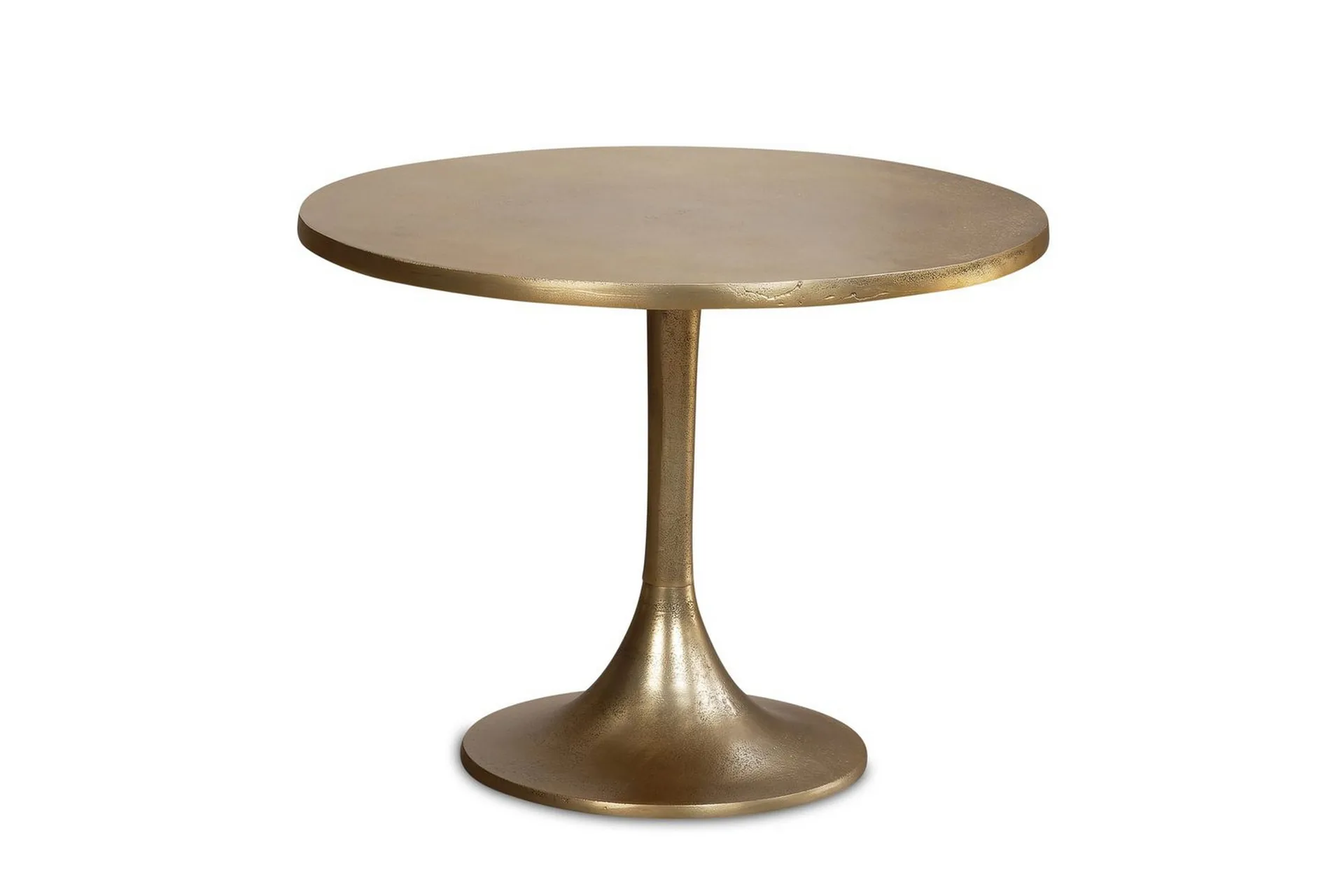 Wohnling Soffbord Wohnling 60 cm rund industristil med guldfärgad metallram