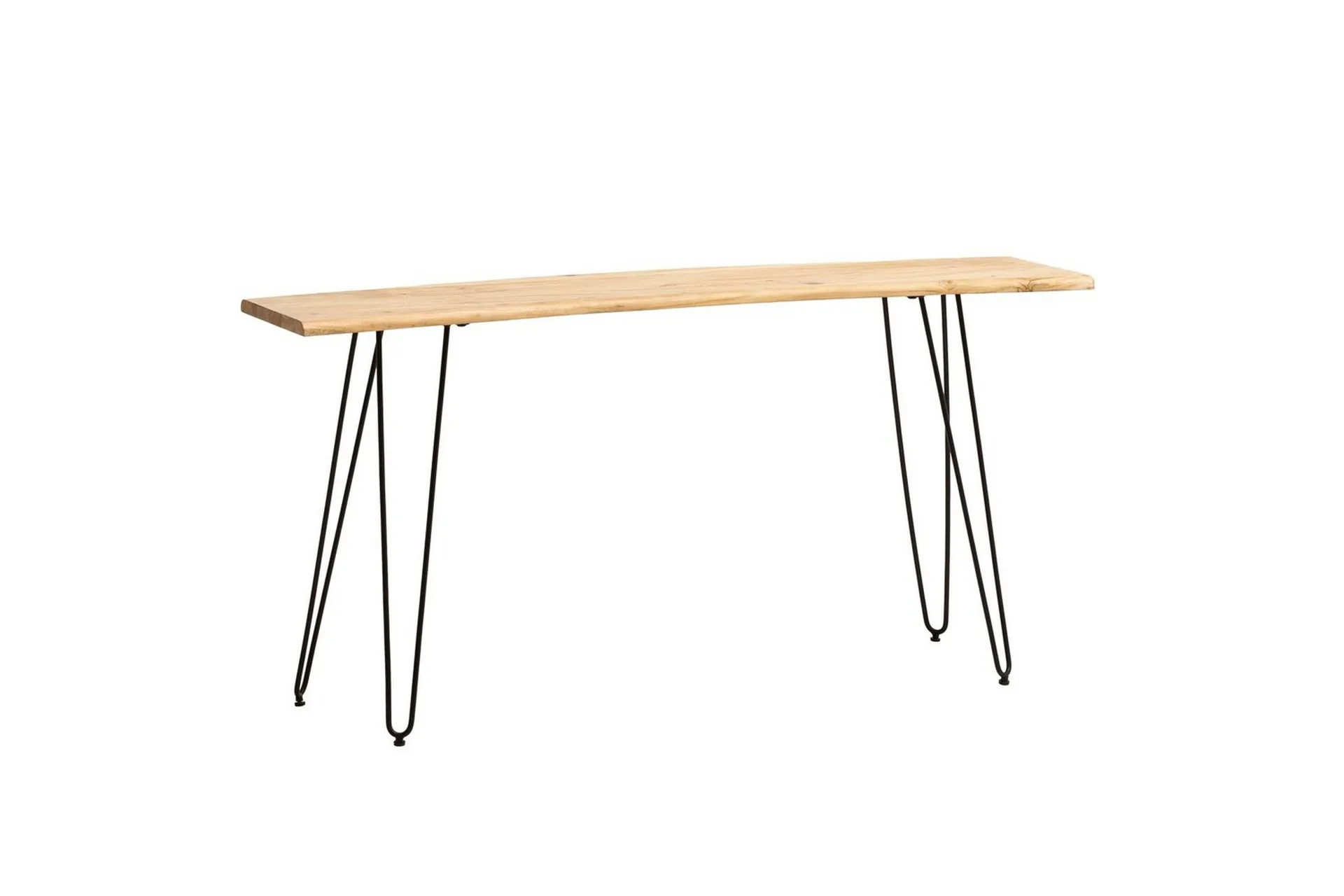 Wohnling Skrivbord Wohnling Massivt trä 150 cm träd kant med hårnålben lantstil