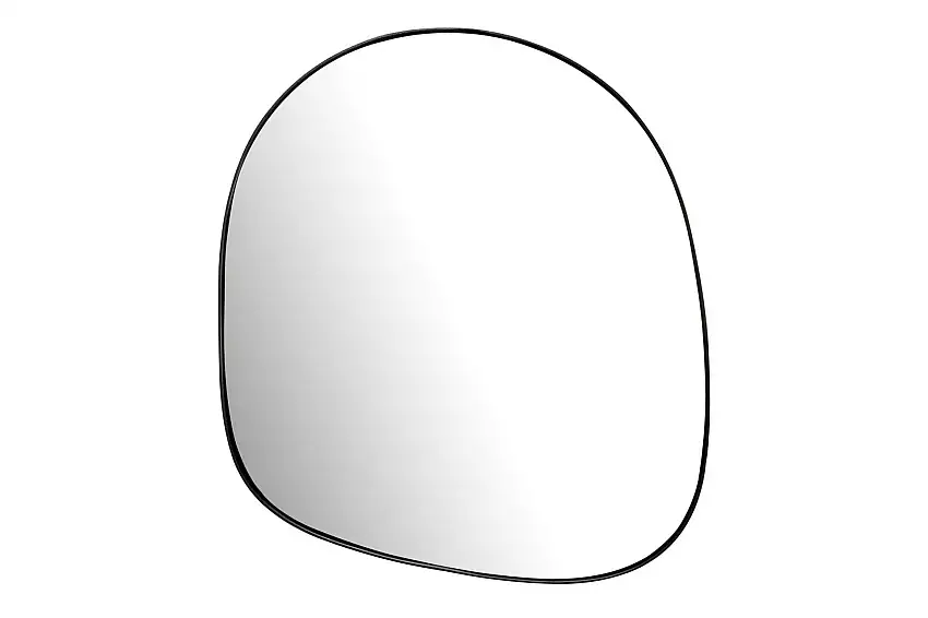 Wohnling Spegel Wohnling Asymmetrisk tjock metallram oval 60 cm