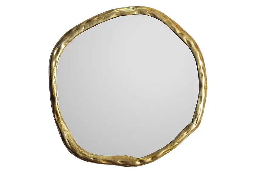 Wohnling Spegel Wohnling Asymmetrisk metallram rund 60 cm