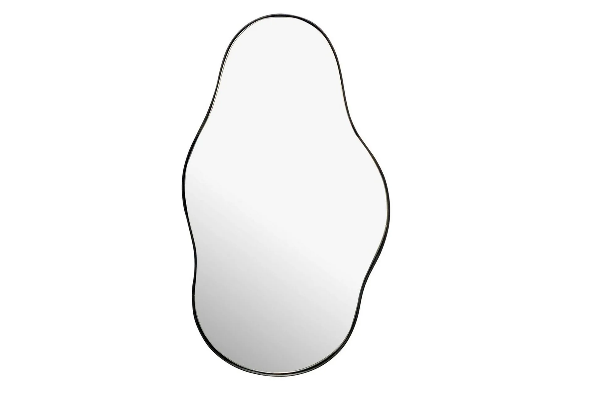 Wohnling Spegel Wohnling Asymmetrisk metallram oval 80 cm