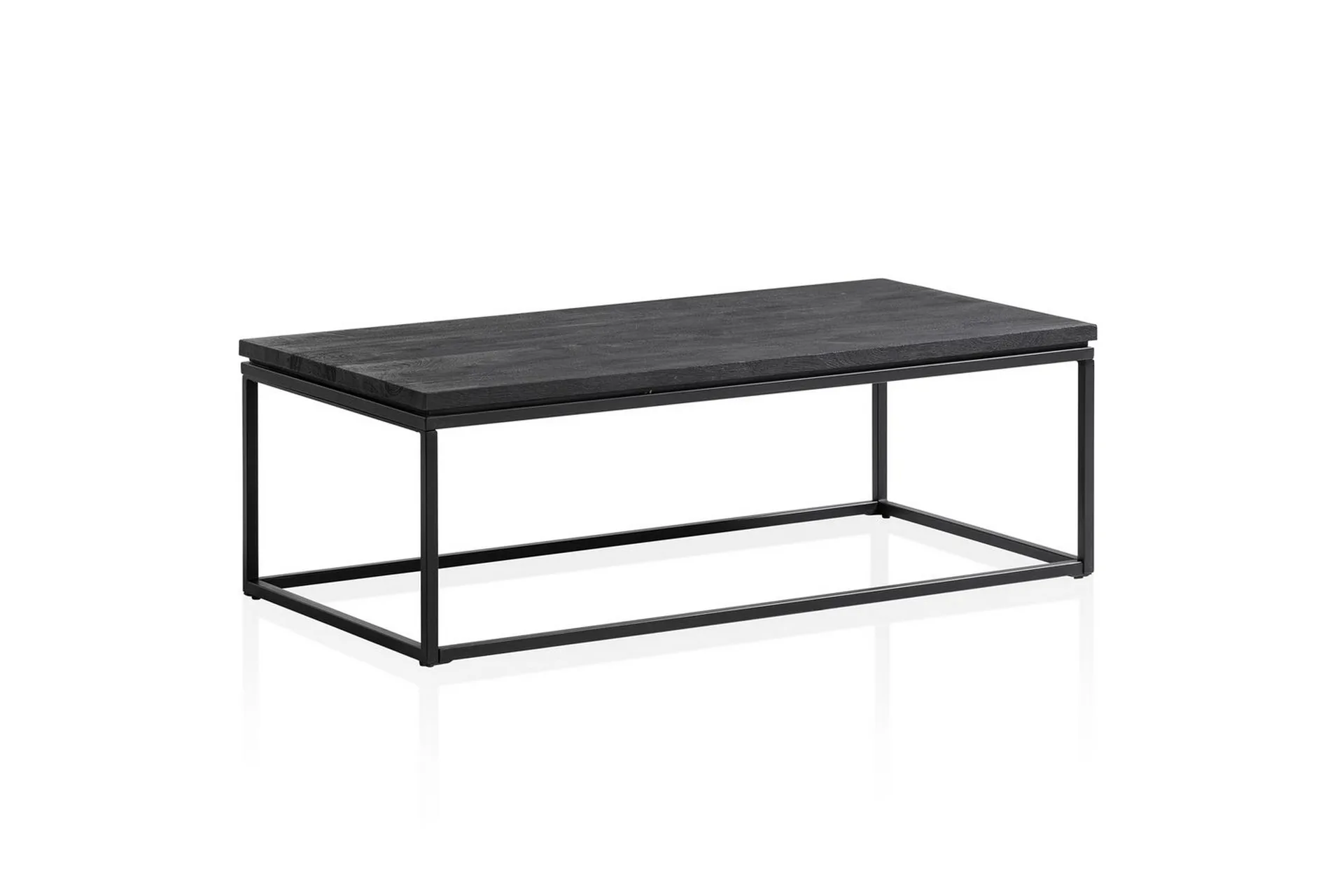 Wohnling Soffbord Wohnling massivt trä, metallklassisk ram, modern stil 120x60x40 cm 120x6