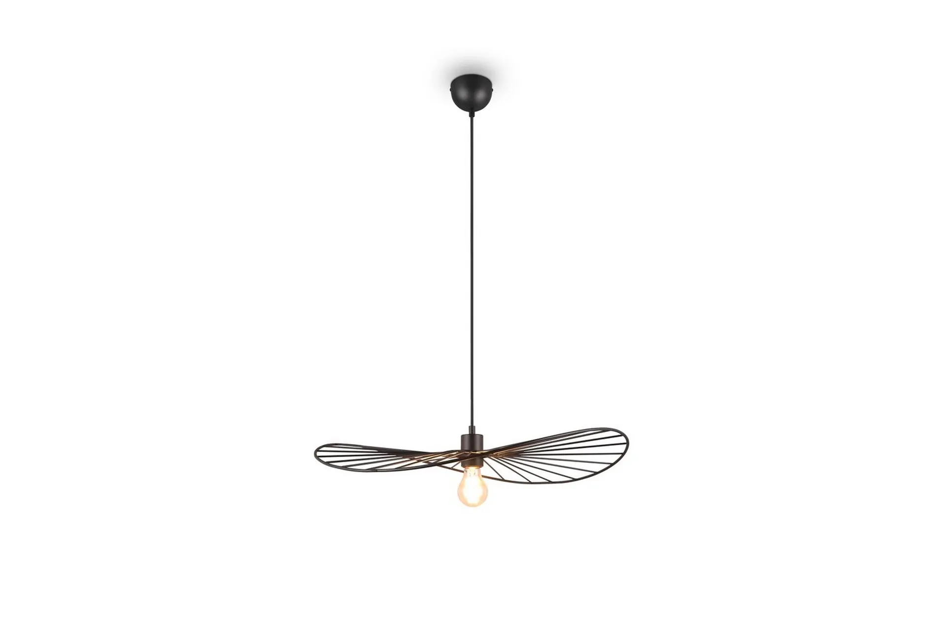 Trio Lighting Pendel TRIO Chapeau Mattsvart Mattsvart