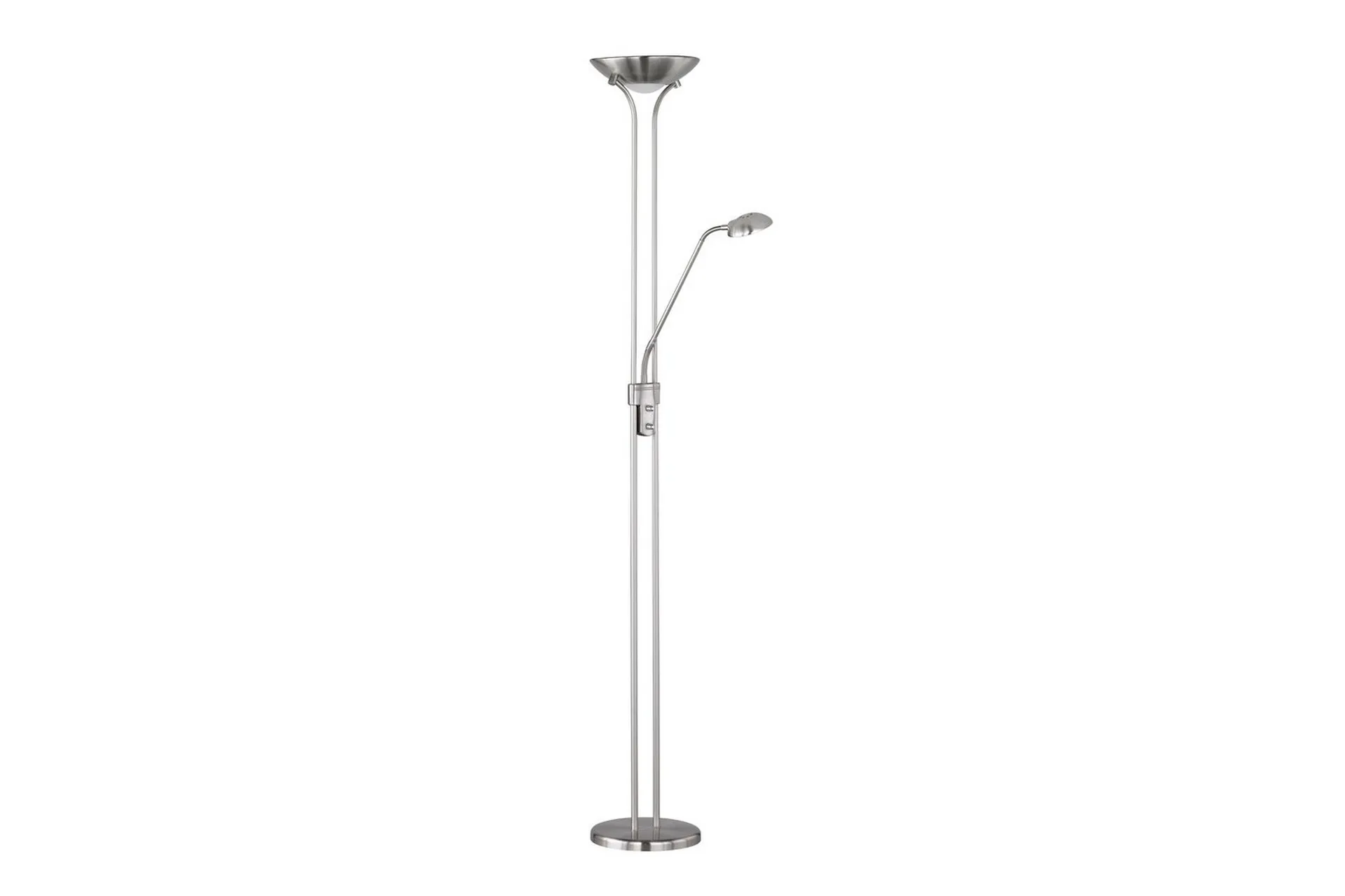 Trio Lighting Golvlampa TRIO Spock Borstad stål Borstad stål