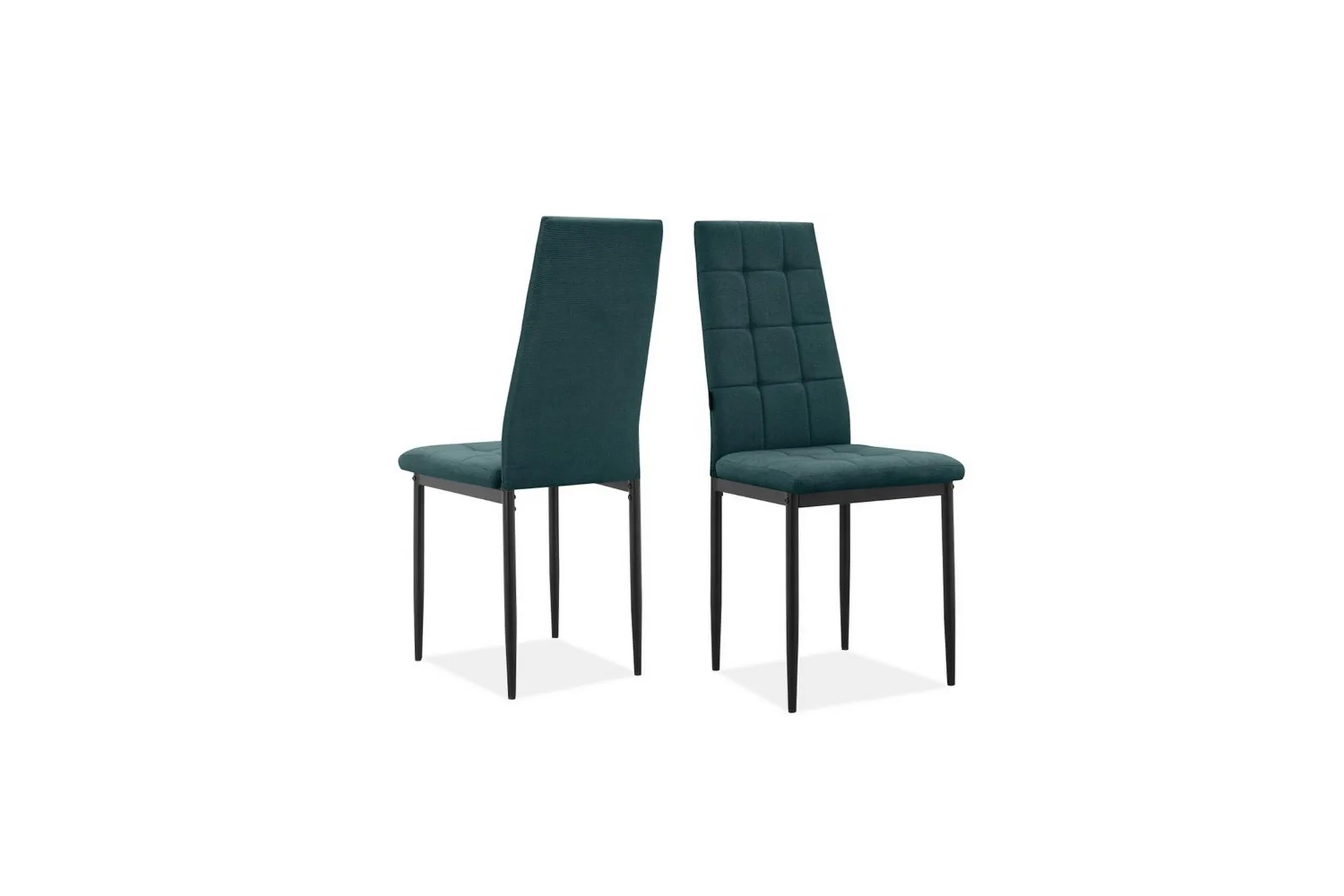 Loft24 Matstol Becca, 2-pack Tyg/Metall, Mörkgrön Tyg/Metall, Mörkgrön