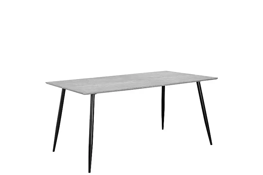 Loft24 Matbord Monza 160x90x76 cm, Sten/Svart 160x90x76 cm, Sten/Svart